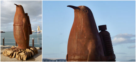 Kapstadt, Waterfront, Skulptur, Pinguin, Waterwars